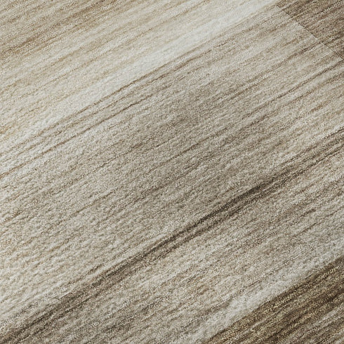 5' X 8' Brown And Ivory Striped Washable Area Rug With UV Protection