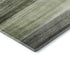 8' X 10' Green And Ivory Striped Washable Area Rug With UV Protection