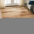9' X 12' Rust And Ivory Striped Washable Area Rug With UV Protection