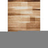 9' X 12' Rust And Ivory Striped Washable Area Rug With UV Protection