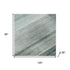 8' X 10' Teal And Ivory Striped Washable Area Rug With UV Protection