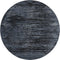 8' Charcoal And Gray Floral Washable Round Rug With UV Protection