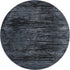 8' Charcoal And Gray Floral Washable Round Rug With UV Protection