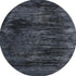 8' Charcoal And Gray Floral Washable Round Rug With UV Protection