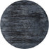 8' Charcoal And Gray Floral Washable Round Rug With UV Protection