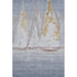 5' X 8' Blue And Gold Nautical Washable Area Rug With UV Protection