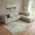 8' X 10' Beige And Gray Abstract Washable Area Rug With UV Protection