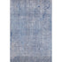 5' X 8' Blue And Ivory Abstract Washable Area Rug With UV Protection