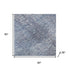 5' X 8' Blue And Ivory Abstract Washable Area Rug With UV Protection