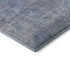 8' Blue And Ivory Abstract Washable Round Rug With UV Protection