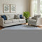 8' Blue And Ivory Abstract Washable Round Rug With UV Protection