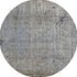 8' Taupe And Khaki Abstract Washable Round Rug With UV Protection