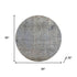 8' Taupe And Khaki Abstract Washable Round Rug With UV Protection