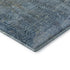 8' Blue And Gray Abstract Washable Round Rug With UV Protection