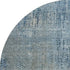 8' Blue And Gray Abstract Washable Round Rug With UV Protection