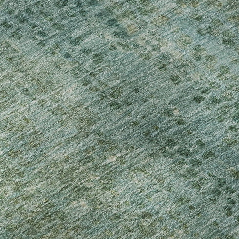 8' X 10' Teal And Blue Abstract Washable Area Rug With UV Protection