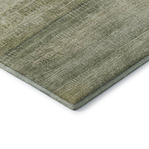 5' X 8' Sage And Beige Abstract Washable Area Rug With UV Protection