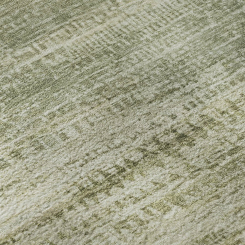 5' X 8' Sage And Beige Abstract Washable Area Rug With UV Protection