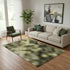 5' X 8' Sage And Beige Abstract Washable Area Rug With UV Protection