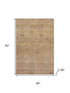 5' X 8' Coral And Taupe Abstract Washable Area Rug With UV Protection
