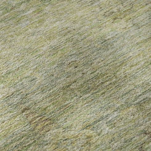 8' X 10' Green And Beige Abstract Washable Area Rug With UV Protection