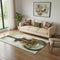 5' X 8' Brown And Charcoal Abstract Washable Area Rug With UV Protection