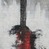 9' X 12' Gray And Red Abstract Washable Area Rug With UV Protection