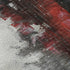 9' X 12' Gray And Red Abstract Washable Area Rug With UV Protection