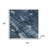 8' X 10' Blue And Ivory Abstract Washable Area Rug With UV Protection