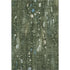 5' X 8' Fern Green And Blue Abstract Washable Area Rug With UV Protection