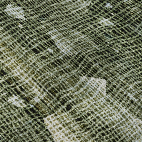8' X 10' Fern Green And Blue Abstract Washable Area Rug With UV Protection