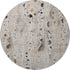 8' Linen And Beige Abstract Washable Round Rug With UV Protection