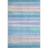 8' X 10' Aqua And Lavender Striped Washable Area Rug With UV Protection