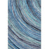 5' X 8' Blue And Ivory Abstract Washable Area Rug With UV Protection