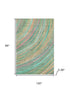 8' X 10' Teal And Pink Abstract Washable Area Rug With UV Protection