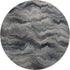 8' Gray And Silver Abstract Washable Round Rug With UV Protection