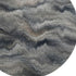8' Gray And Silver Abstract Washable Round Rug With UV Protection