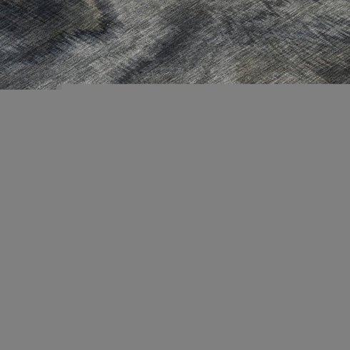 8' Gray And Silver Abstract Washable Round Rug With UV Protection