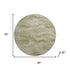 8' Sage And Beige Abstract Washable Round Rug With UV Protection