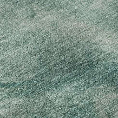 8' X 10' Teal And Ivory Abstract Washable Area Rug With UV Protection