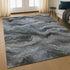 9' X 12' Taupe And Gray Abstract Washable Area Rug With UV Protection