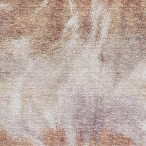 9' X 12' Copper And Ivory Abstract Washable Area Rug With UV Protection