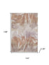 9' X 12' Copper And Ivory Abstract Washable Area Rug With UV Protection