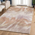 9' X 12' Copper And Ivory Abstract Washable Area Rug With UV Protection