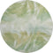8' Green And Ivory Abstract Washable Round Rug With UV Protection