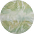 8' Green And Ivory Abstract Washable Round Rug With UV Protection