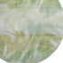 8' Green And Ivory Abstract Washable Round Rug With UV Protection