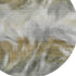 8' Pewter And Gold Abstract Washable Round Rug With UV Protection