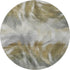 8' Pewter And Gold Abstract Washable Round Rug With UV Protection