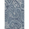 5' X 8' Blue And Ivory Geometric Washable Area Rug With UV Protection